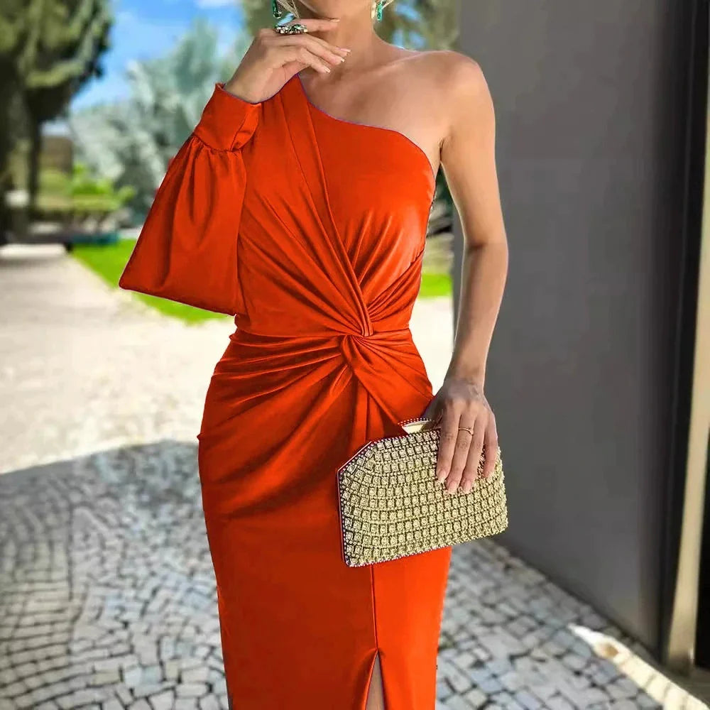 Nanette - Luxury One Shoulder Long Dress