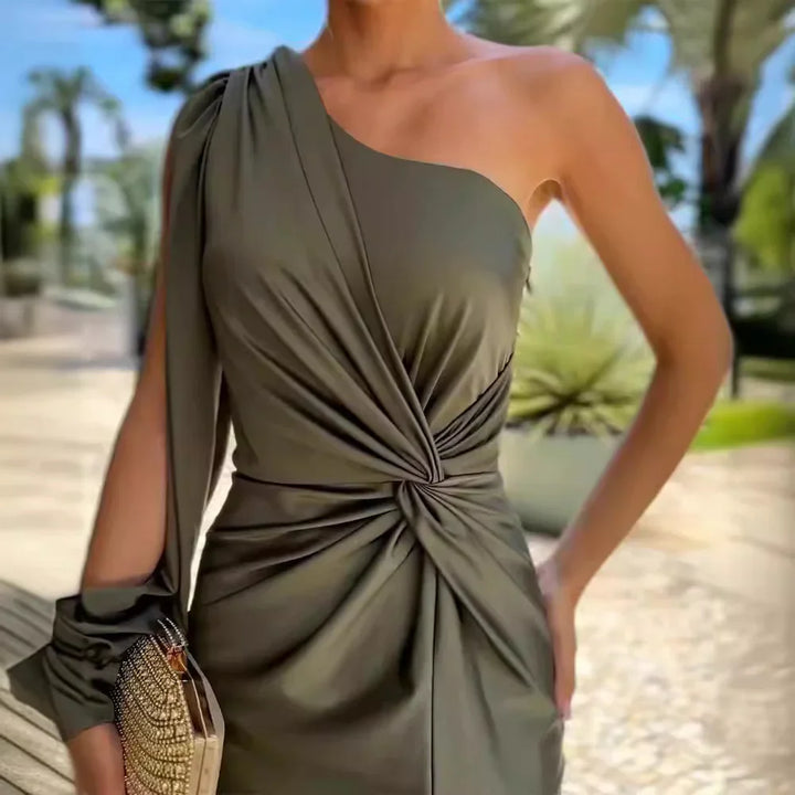 Nanette - Luxury One Shoulder Long Dress