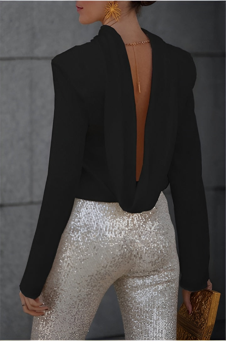 Elea Blouse – Satin & Elegant Chain Detail