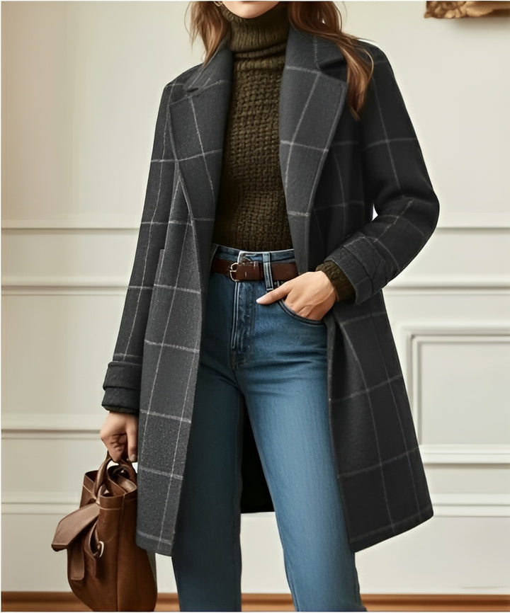 Quinlan Wool Check Coat