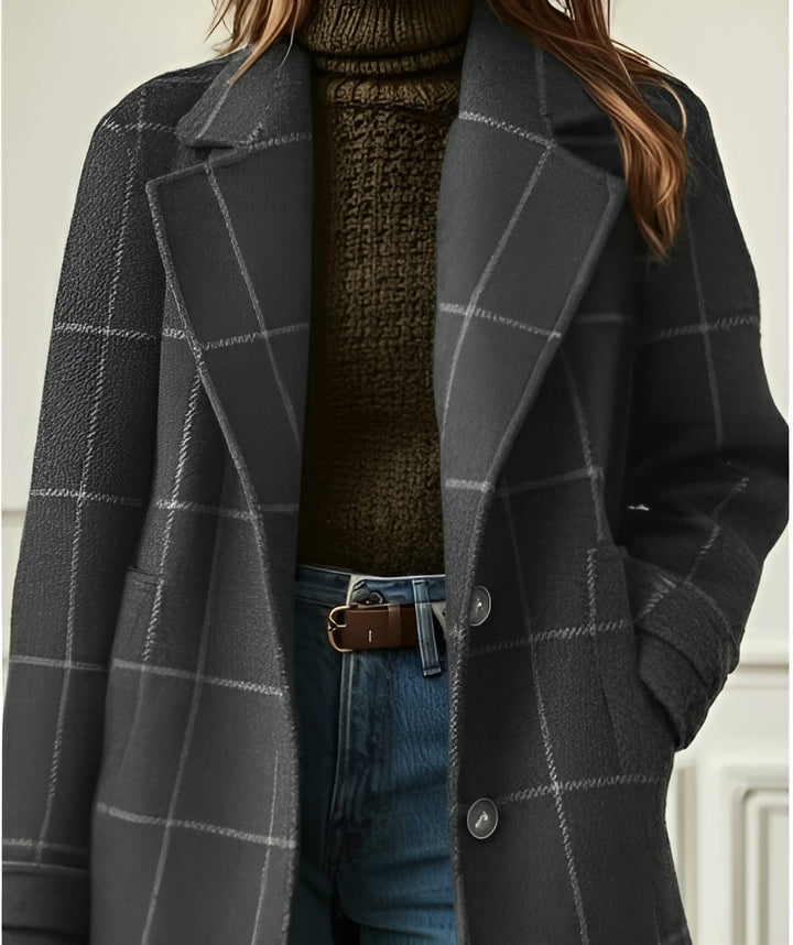 Quinlan Wool Check Coat