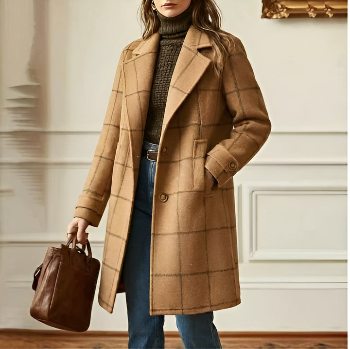 Quinlan Wool Check Coat