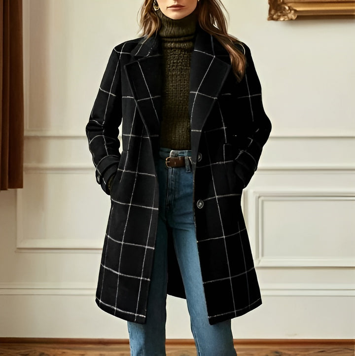 Quinlan Wool Check Coat