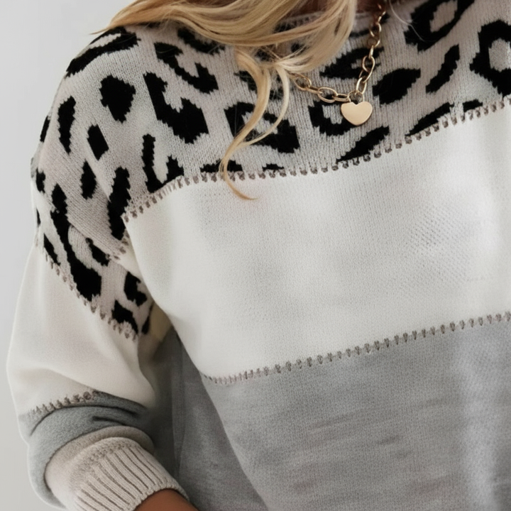 Thalia™ Urban Leopard Knit Sweater