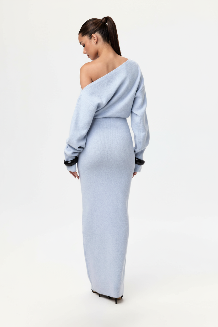 Serene┃The Off-Shoulder Sweater Dress