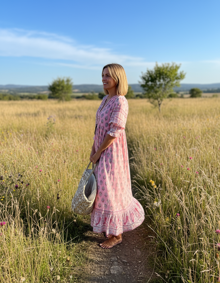 Aurelia | Chic Floral V-Neck Dress