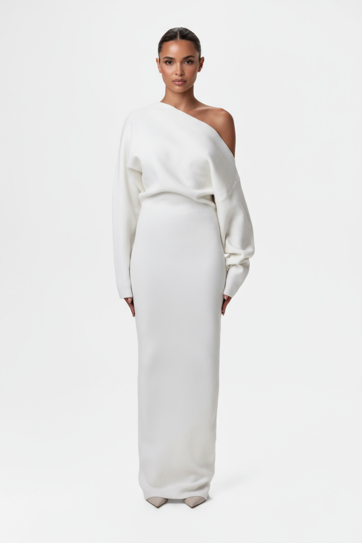 Serene┃The Off-Shoulder Sweater Dress