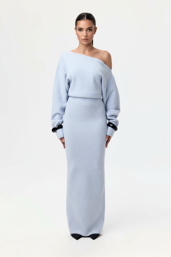 Serene┃The Off-Shoulder Sweater Dress