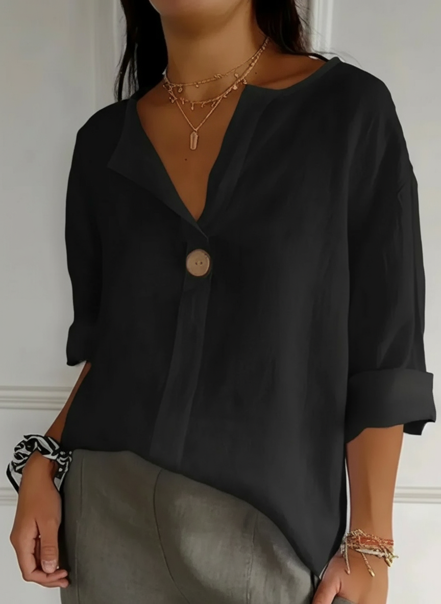 Quilan Relaxed V-Neck Top