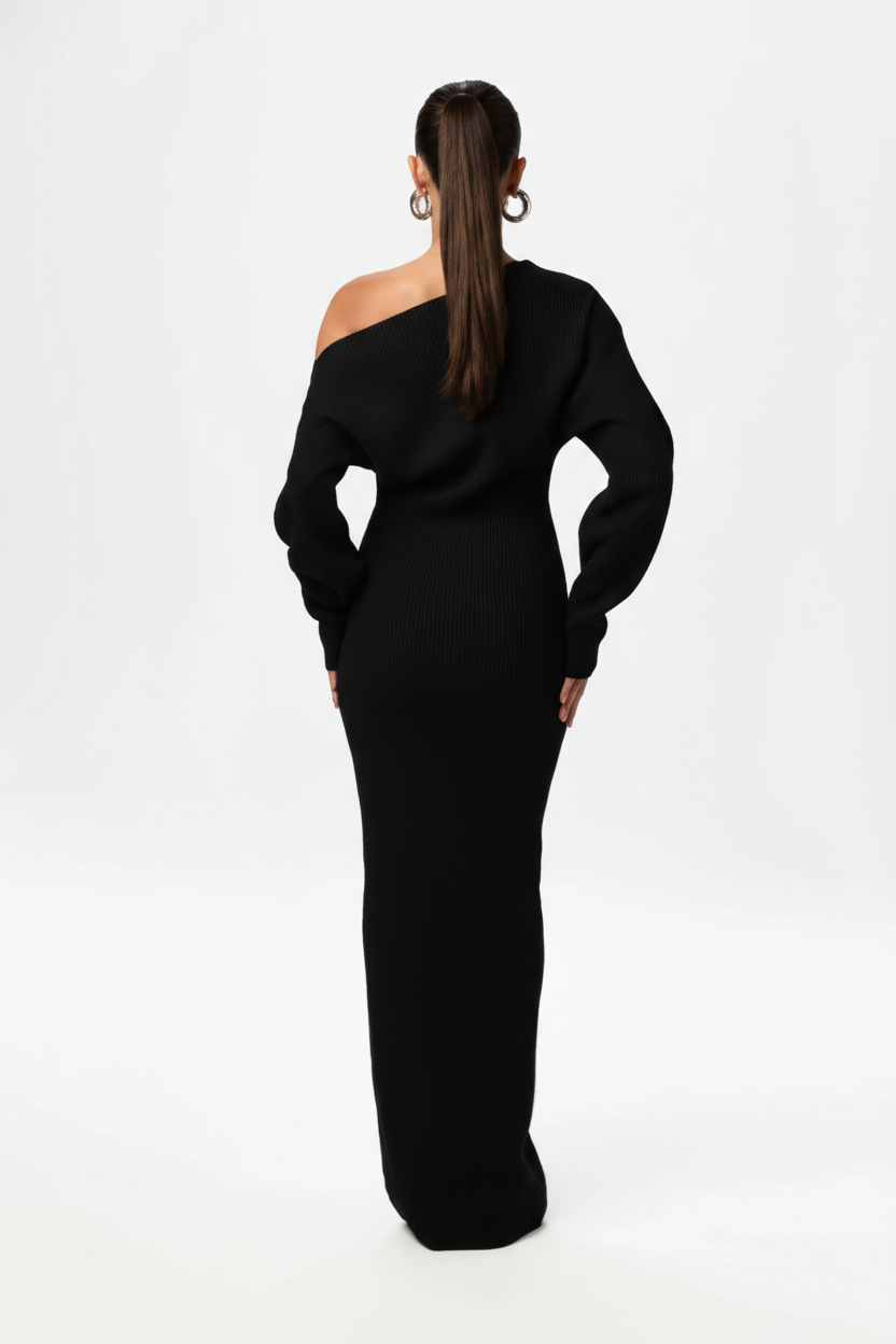 Serene┃The Off-Shoulder Sweater Dress