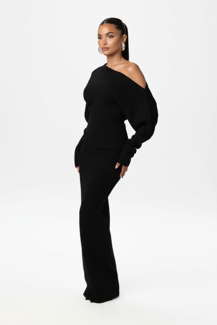 Serene┃The Off-Shoulder Sweater Dress